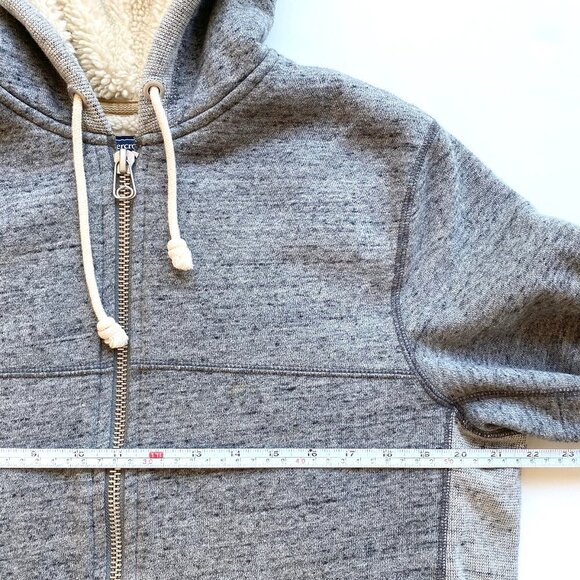 Abercrombie & Fitch Mens M Gray Full-Zip Sherpa Lined Hoodie Jacket Heavyweight - Picture 13 of 13